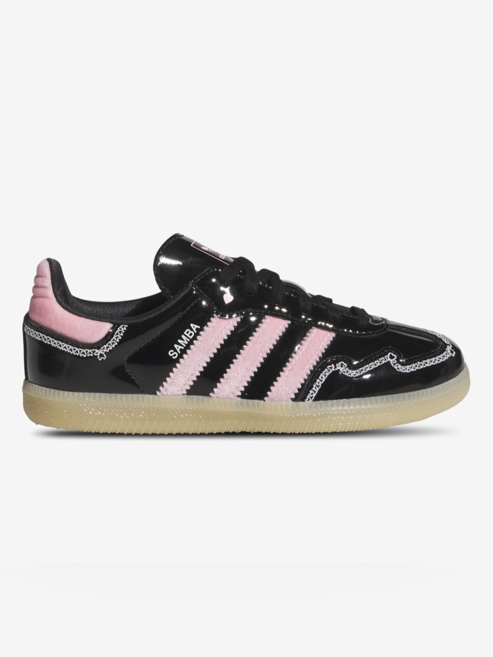 adidas Samba Sneakers in Black & Pink adidas Originals Samba OG preschool and GS - Picture 2 of 7